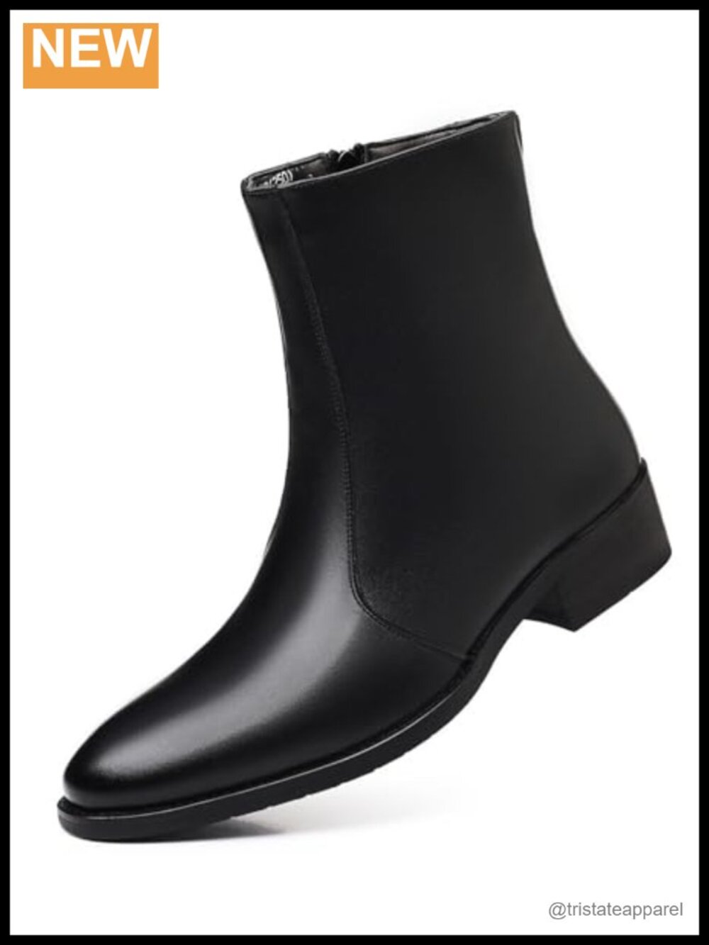 Men's Faux Leather Chelsea Boots Side Zipper Ankle Casual Dress